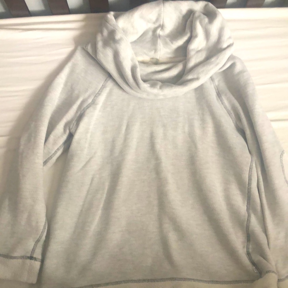 Scooped neck maternity sweater